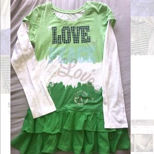 Justice ruffle dress!💚